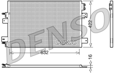 DENSO DCN06007 Радиатор кондиционера  для JEEP COMPASS (Джип Компасс)