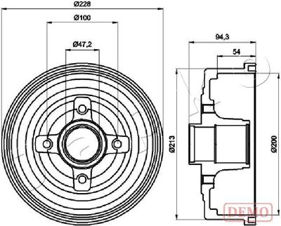 JAPKO 560412C Тормозной барабан для OPEL CORSA C (X01) 1.7 CDTI (F08, F68) JAPKO 560412C Тормозной барабан для OPEL CORSA C (X01) 1.7 CDTI (F08, F68)
