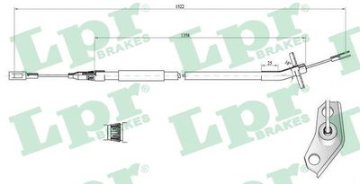 Cable Pull, parking brake C0445B