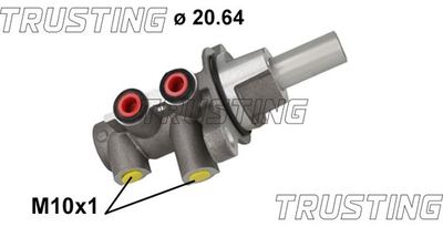 Главный тормозной цилиндр TRUSTING PF1148 для MAZDA 2