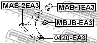 0420-EA3 Опора шаровая переднего нижнего рычага FEBEST FEBEST 