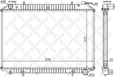 Радиатор, охлаждение двигателя STELLOX 10-25990-SX для NISSAN VANETTE