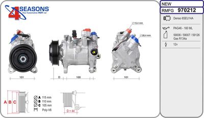 Компрессор, кондиционер AHE 970212 для ALPINA D4