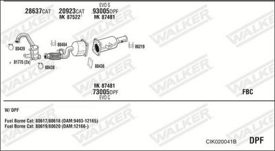 Изпускателна система WALKER CIK020041B