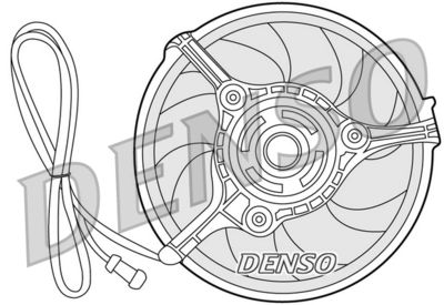 Вентилятор, охлаждение двигателя DENSO DER32008 для AUDI A8