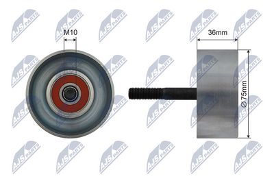 Įtempiklio skriemulys, V formos rumbuotas diržas