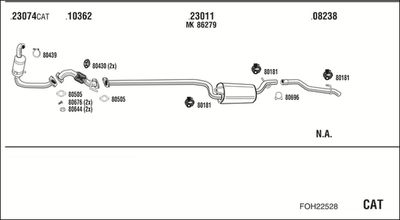 SISTEM DE ESAPAMENT WALKER FOH22528