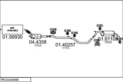 SISTEM DE ESAPAMENT MTS PEUG54069B028141