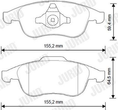 BREMSBELAGSATZ SCHEIBENBREMSE JURID 573268JC 1