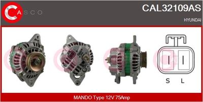 Генератор CASCO CAL32109AS для HYUNDAI H100