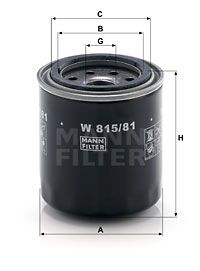 Масляный фильтр MANN-FILTER W 815/81 для HONDA INTEGRA