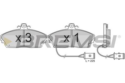 Комплект тормозных колодок, дисковый тормоз BREMSI BP2393 для GAZ VOLGA