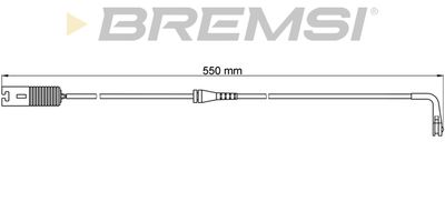 Сигнализатор, износ тормозных колодок BREMSI WI0534 для ALPINA B10