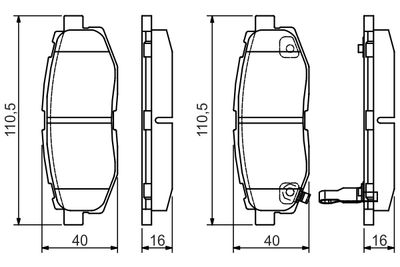 Brake Pad Set, disc brake 0 986 495 135