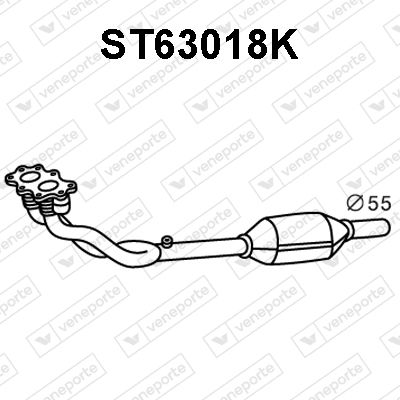 VENEPORTE ST63018K Катализатор  для AUDI A3 (8L1) 1.8