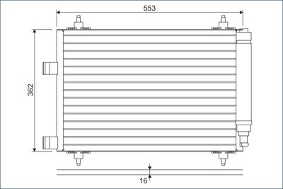 VALEO 817526 Радиатор кондиционера  для PEUGEOT 307 (Пежо 307)