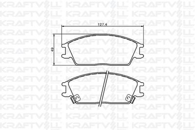 Комплект тормозных колодок, дисковый тормоз KRAFTVOLL GERMANY 07010007 для HYUNDAI LANTRA