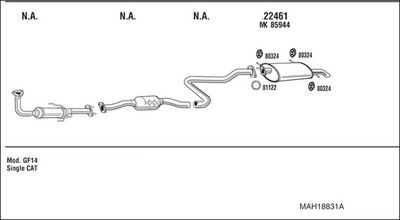 SISTEM DE ESAPAMENT WALKER MAH18831A