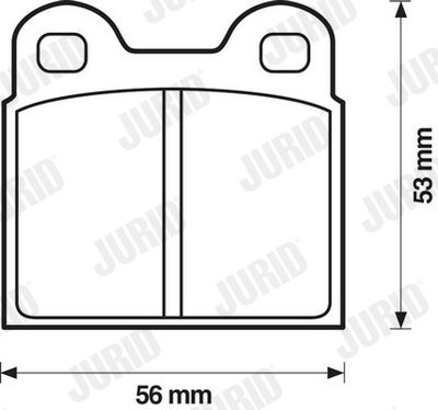 Комплект тормозных колодок, дисковый тормоз JURID 571429J для ALFA ROMEO GTA