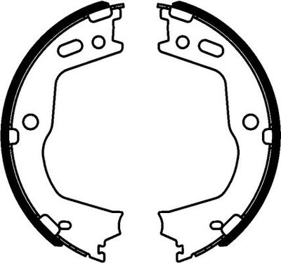 Zestaw szczęk hamulcowych, hamulec postojowy MINTEX MFR700