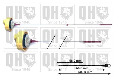 Указатель уровня масла QUINTON HAZELL QOD148 для RENAULT CLIO
