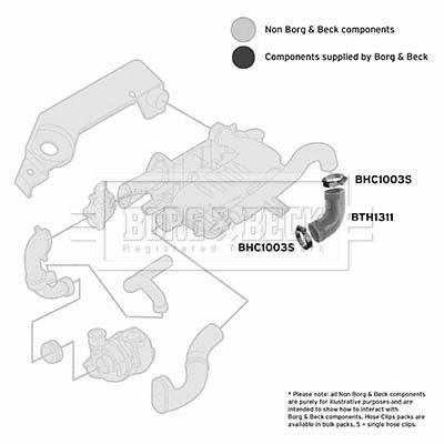 Charge Air Hose Borg & Beck BTH1311