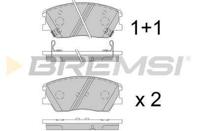 Brake pad set, disc brake