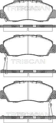 TRISCAN 8110 17009 Тормозные колодки и сигнализаторы  для ACURA  (Акура Нсx)