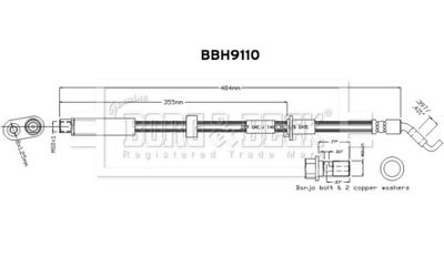 Przewód hamulcowy elastyczny BORG & BECK BBH9110