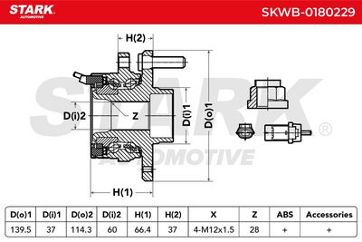 комплект колесен лагер STARK SKWB-0180229