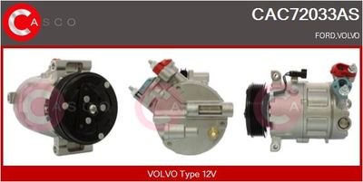Компрессор, кондиционер CASCO CAC72033AS для FORD C-MAX