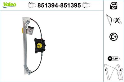 стъклоподемник VALEO 851395