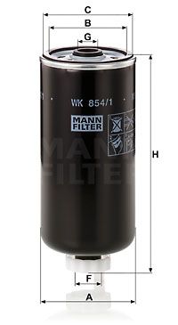 MANN-FILTER WK 854/1 Топливный фильтр  для UAZ  (Уаз Патриот)
