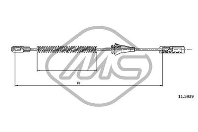 Тросик, cтояночный тормоз Metalcaucho 82545 для OPEL CORSA