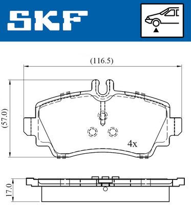 Комплект тормозных колодок, дисковый тормоз VKBP 80220