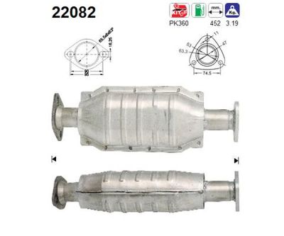 AS 22082 Катализатор для HONDA CR-V I (RD) 2.0 16V 4WD (RD1, RD3)