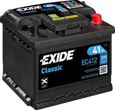 Стартерная аккумуляторная батарея EXIDE EC412 для OPEL CORSA