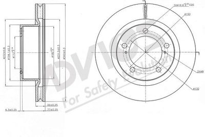 ADVICS A6F153B Тормозные диски для TOYOTA LAND CRUISER (Тойота Ланд круисер)