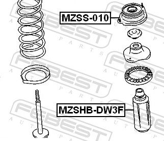 CAPAC PROTECTIE/BURDUF AMORTIZOR FEBEST MZSHBDW3F 1