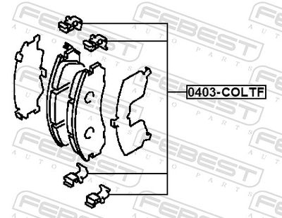 SET ACCESORII PLACUTE FRANA FEBEST 0403COLTF 1