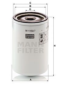 Oljefilter MANN-FILTER W 1150/7