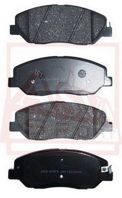 Комплект тормозных колодок, дисковый тормоз ASVA AKD-KMF9 для KIA MOHAVE