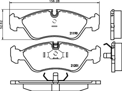 Brake Pad Set, disc brake 2119003