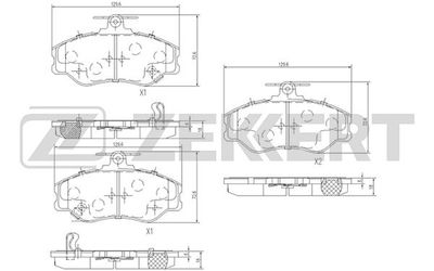Комплект тормозных колодок, дисковый тормоз ZEKKERT BS-2808 для HYUNDAI GRACE