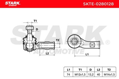 накрайник на напречна кормилна щанга STARK SKTE-0280128