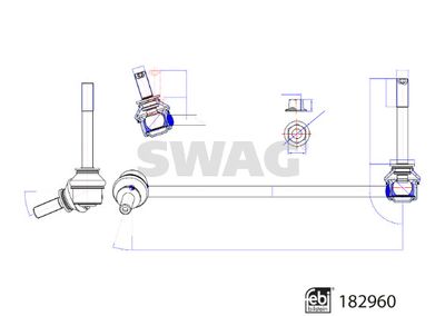 Тяга / стойка, стабилизатор SWAG 33 10 8785 для BMW X7