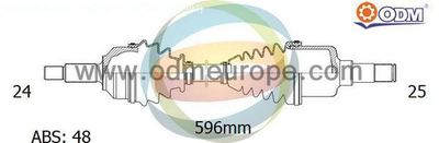 Приводной вал Multiparts 18-085121 для HYUNDAI i10