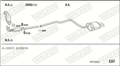 ABGASANLAGE WALKER RV75005