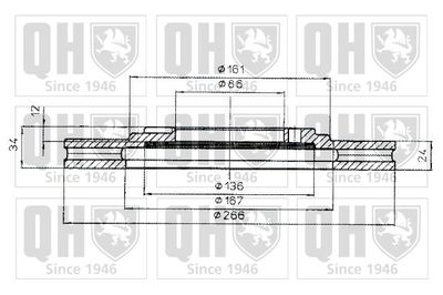 QUINTON HAZELL BDC3918 Тормозные диски для MITSUBISHI TREDIA