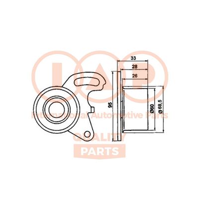 Натяжной ролик, ремень ГРМ IAP QUALITY PARTS 127-12051 для MITSUBISHI SPACE